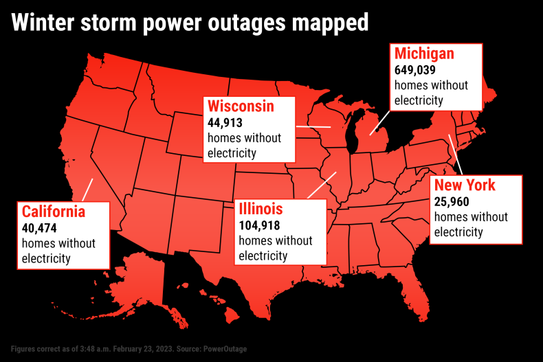 winter storm power outage map