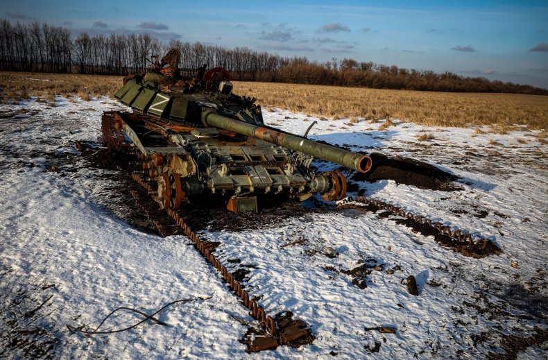 Russian tank, Ukraine
