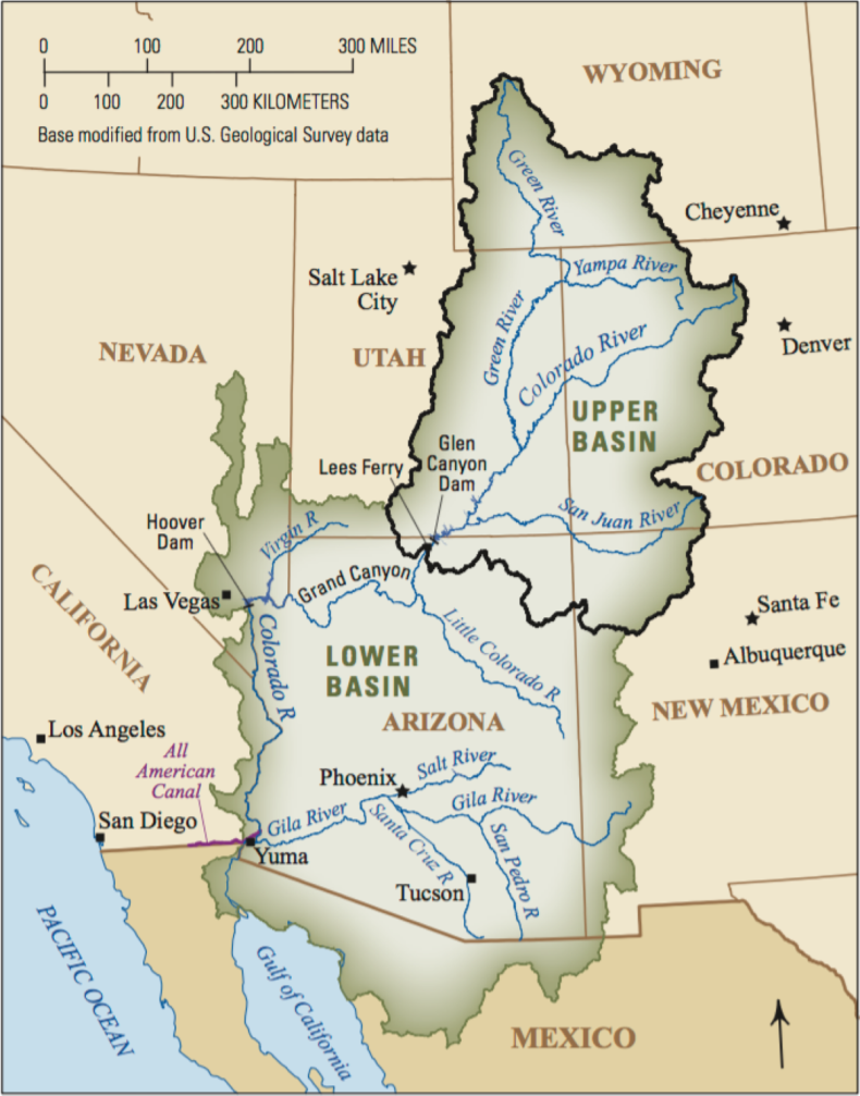 Map of Colorado River basin 