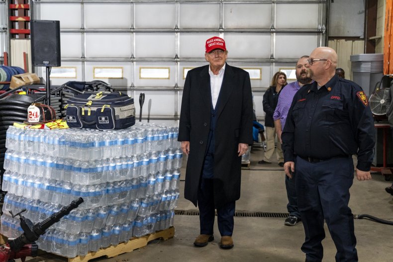 Donald Trump water bottles East Palestine