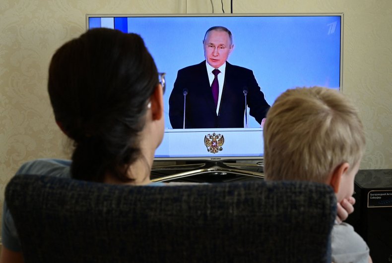 Putin on Russian TV