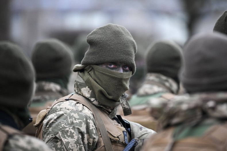 Ukraine soldier training in the UK invasion