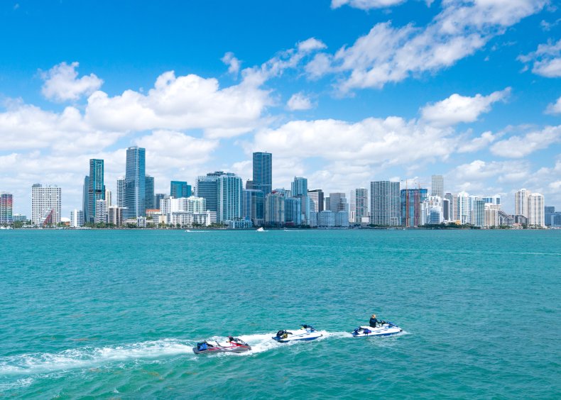 View of the Downtown Miami skyline 