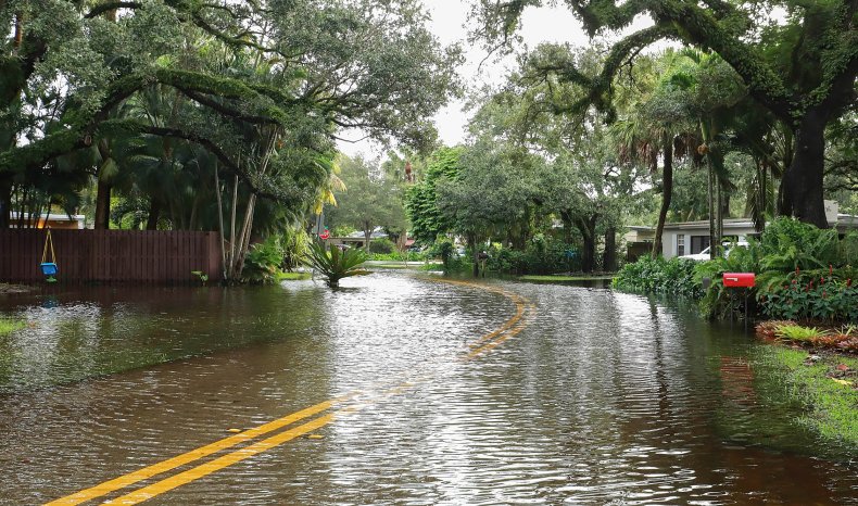Flooded streets in Fort Lauderdale, Florida