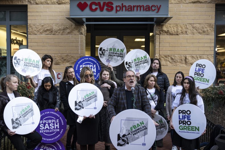 Anti-abortion pill protest