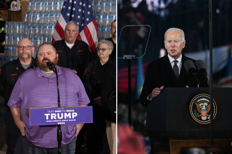 Joe Biden East Palestine Mayor Train Derailment