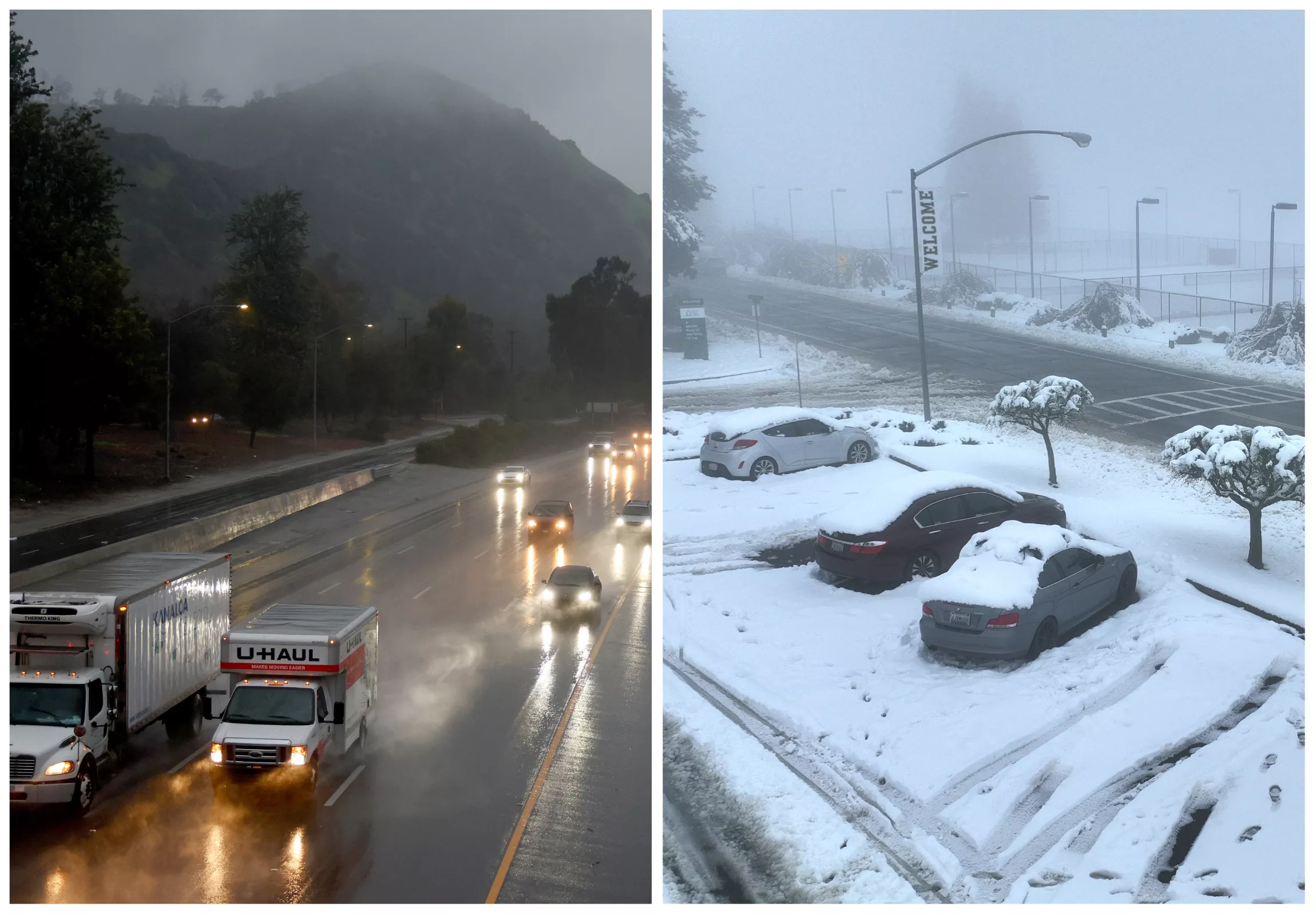 California Weather Videos Show Cars Flooded While Other Areas Hit With Snow - Vimarsana News