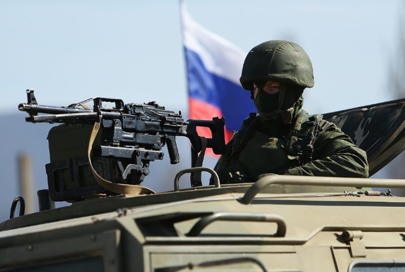 Russian paramilitaries in Crimea