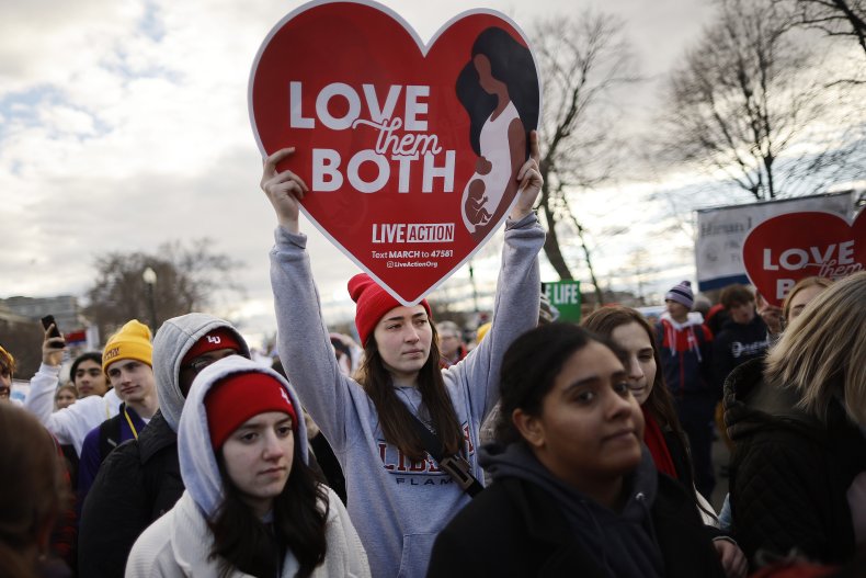 Anti-abortion protest sign