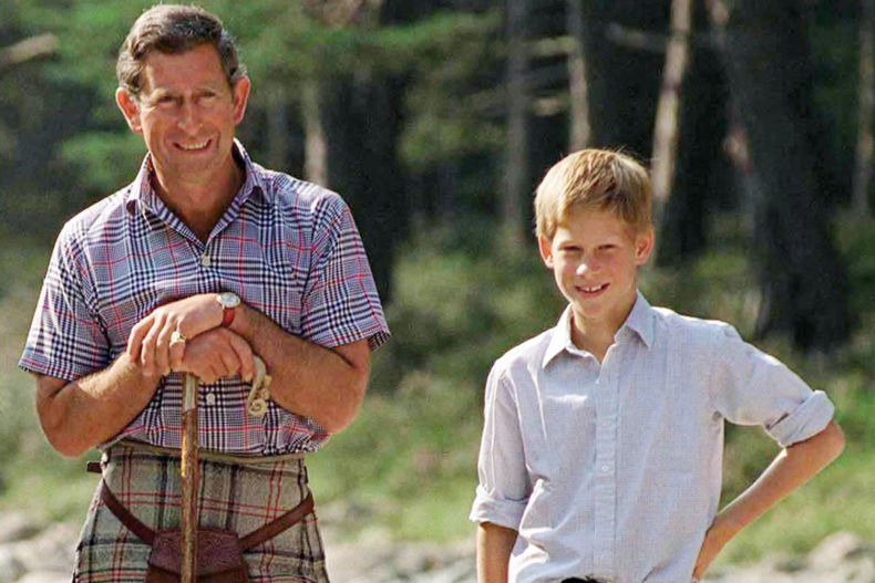 Prince Harry and Prince Charles at Balmoral