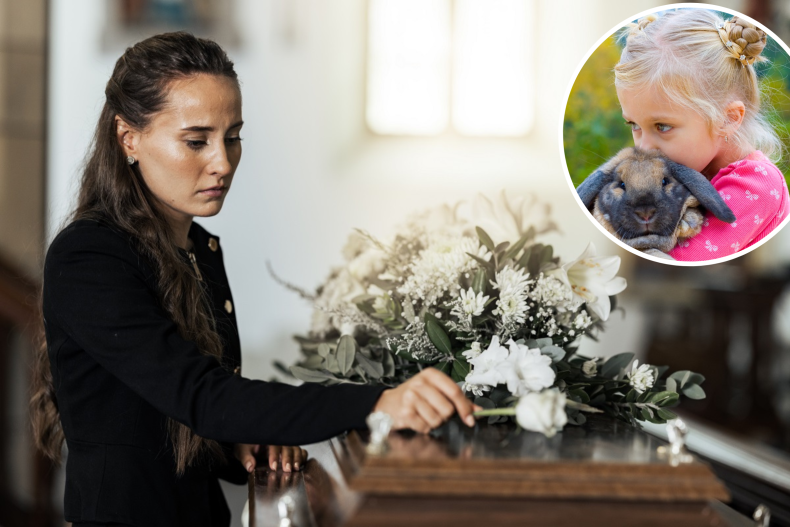 Girl Brings ESA Rabbit To Funeral