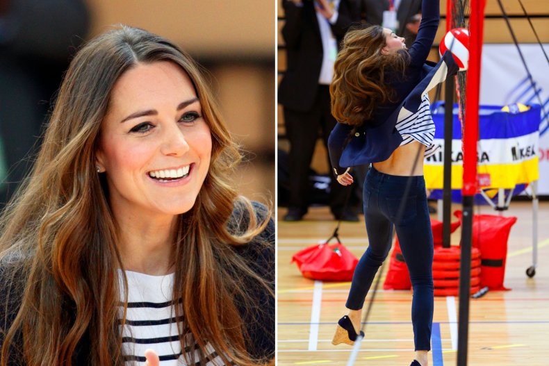 Kate Middleton Plays Volleyball in Heels
