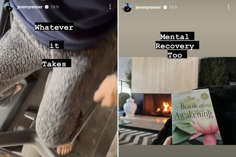 Jeremy Renner's Instagram updates