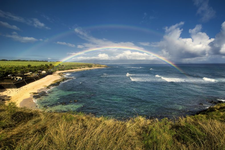 Taman Pantai Ho'okipa di Hawaii.
