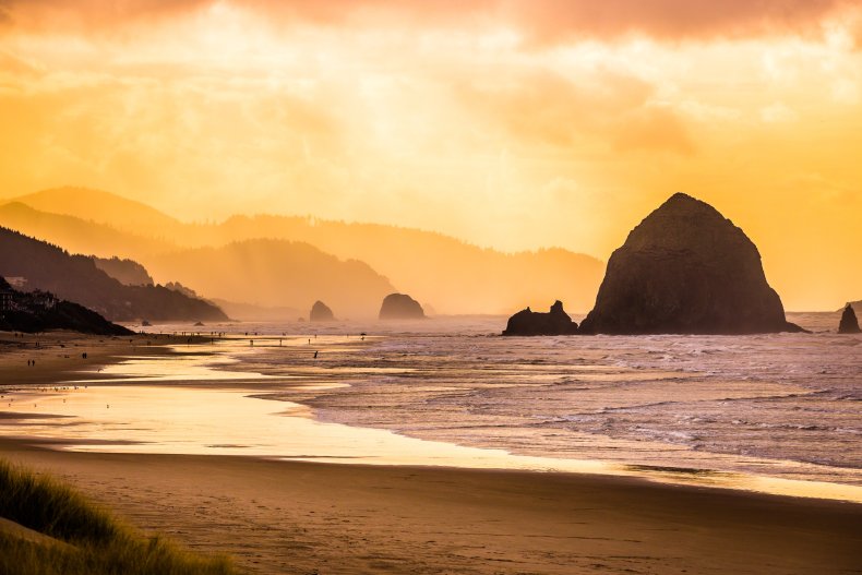 Cannon Beach di Oregon.