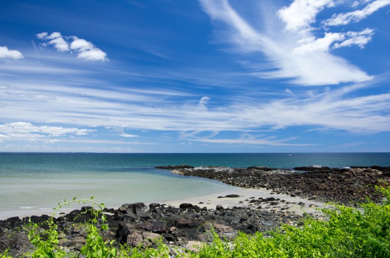 Pantai Ogunquit di Maine.