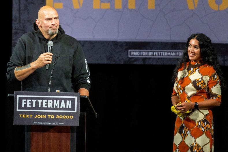 John Fetterman and Gisele Barreto Fetterman