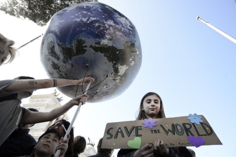 Students protesting climate change