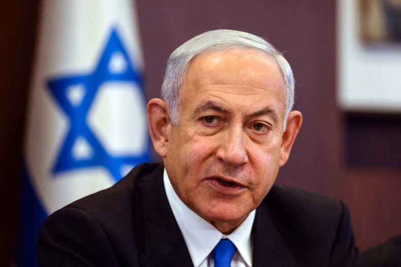 Israeli Prime Minister Benjamin Netanyahu chairs a