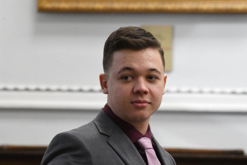 Kyle Rittenhouse pictured in court.