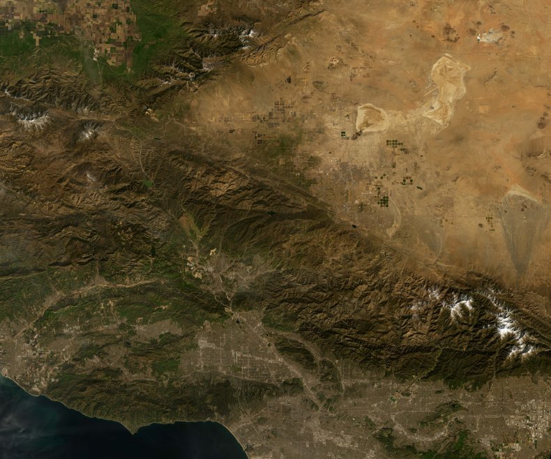 Before snow cover on San Gabriel Mountains