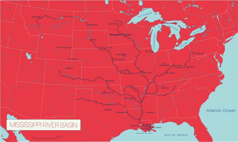 mississippi river map