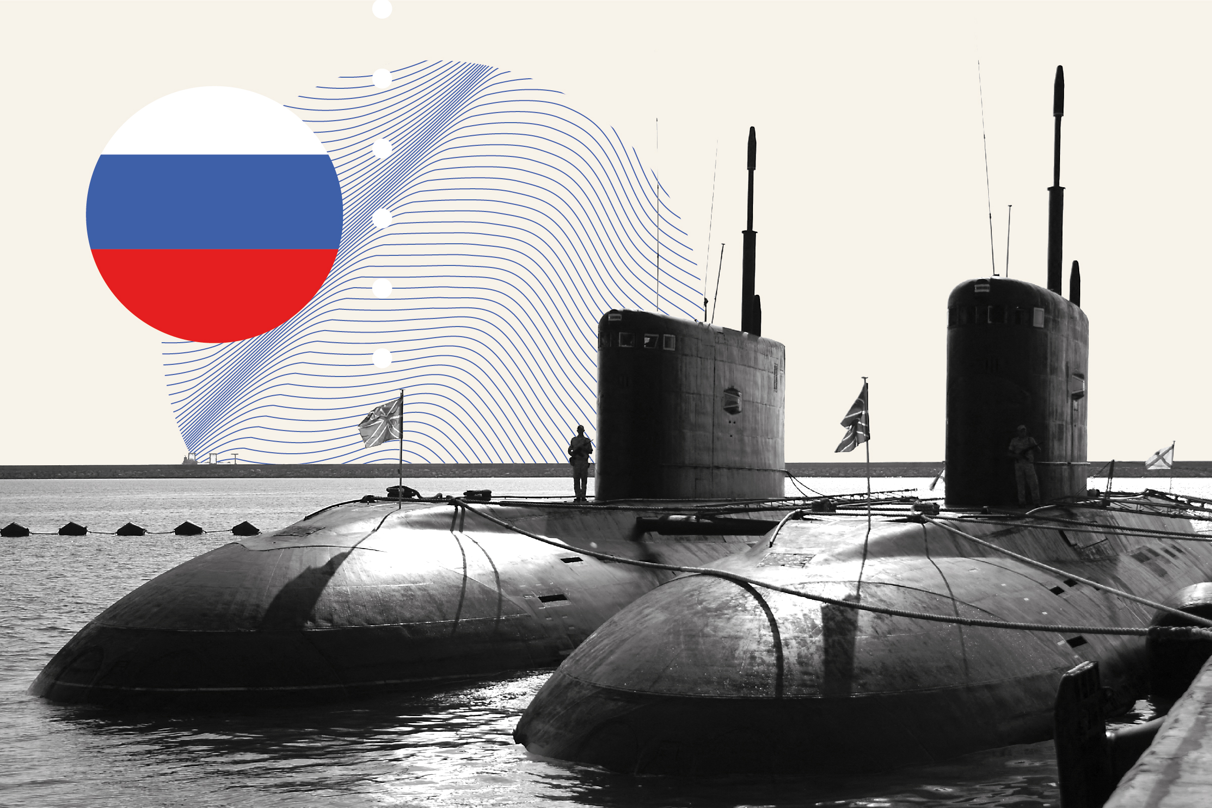 The images of the Russian submarine that was seriously damaged in