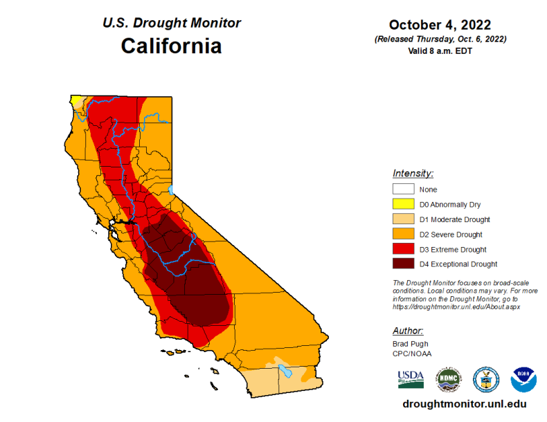 California drought map California drought map
