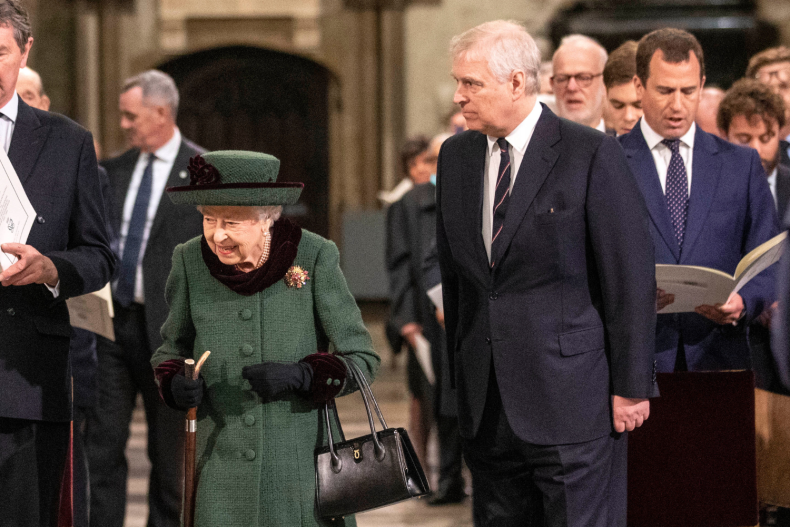 Queen Elizabeth II and Prince Andrew