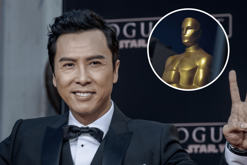 Donnie Yen and inset of Oscars