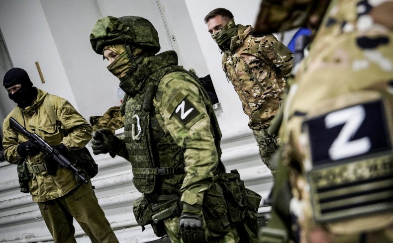 Volunteers have a military training in Rostov