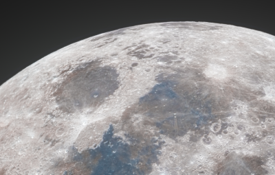 Close up detail of the moon