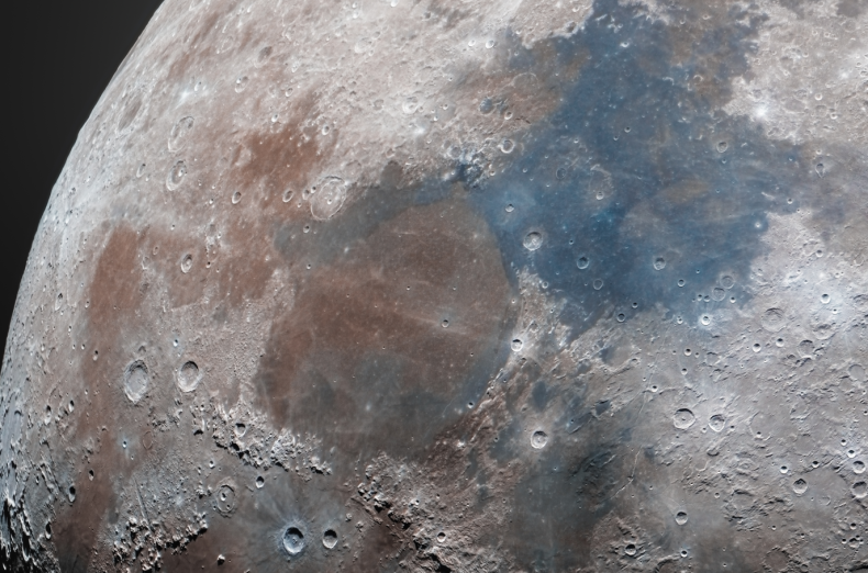Close up detail of the moon