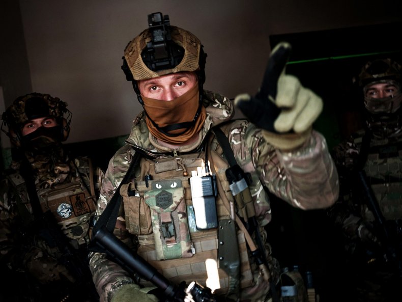 Ukrainian Army Servicemen in Bakhmut