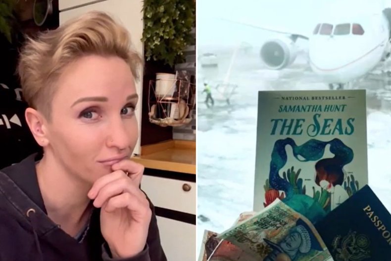 Alyse Dietel left artwork on a plane.