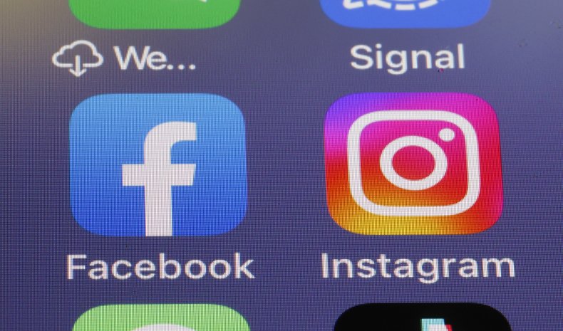 facebook and instagram logos on a screen