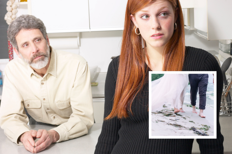 Dad and daughter argue