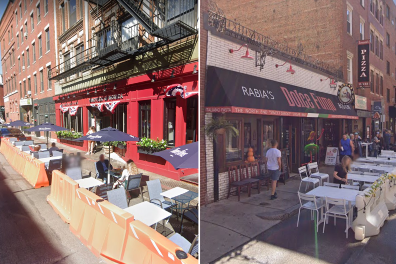 Italian restaurants outdoor dining Boston North End