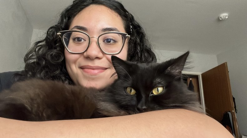 Naela and Luna the cat