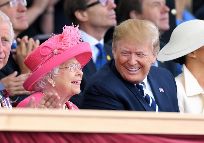 Donald Tump and Queen Elizabeth II