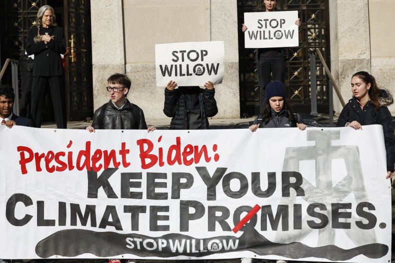 Stop Willow Joe Biden climate protest