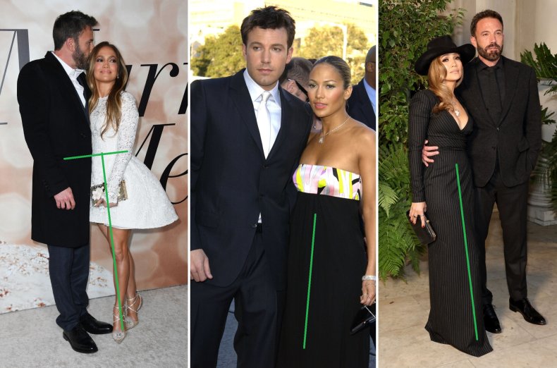 Jennifer Lopez, Ben Affleck di acara formal.