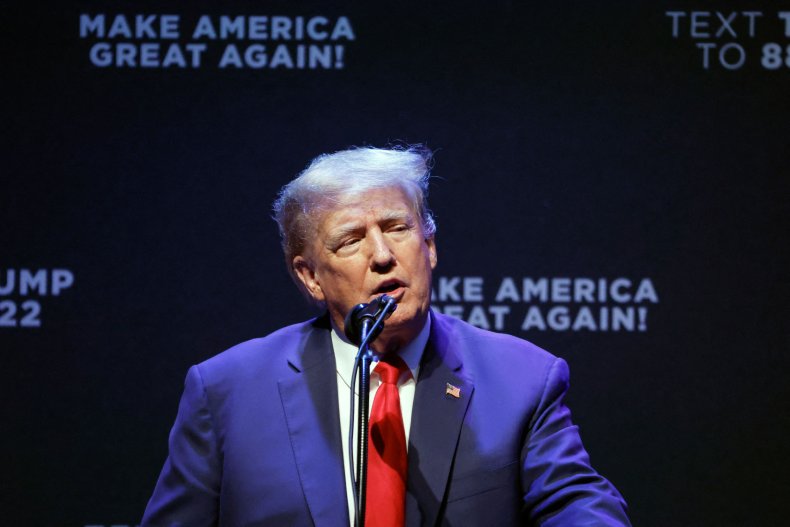 Donald Trump pictured in Iowa