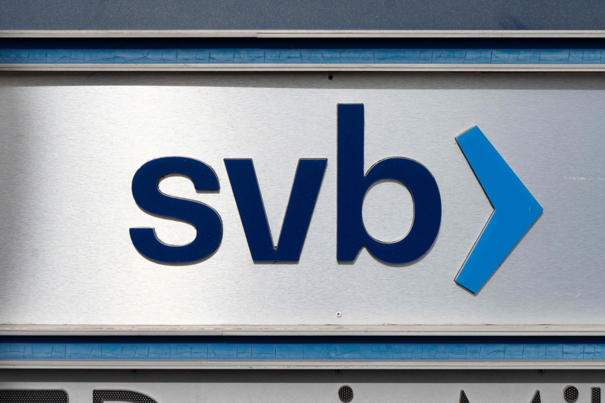 A Silicon Valley Bank logo is seen