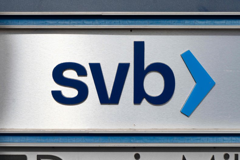 A Silicon Valley Bank logo is seen