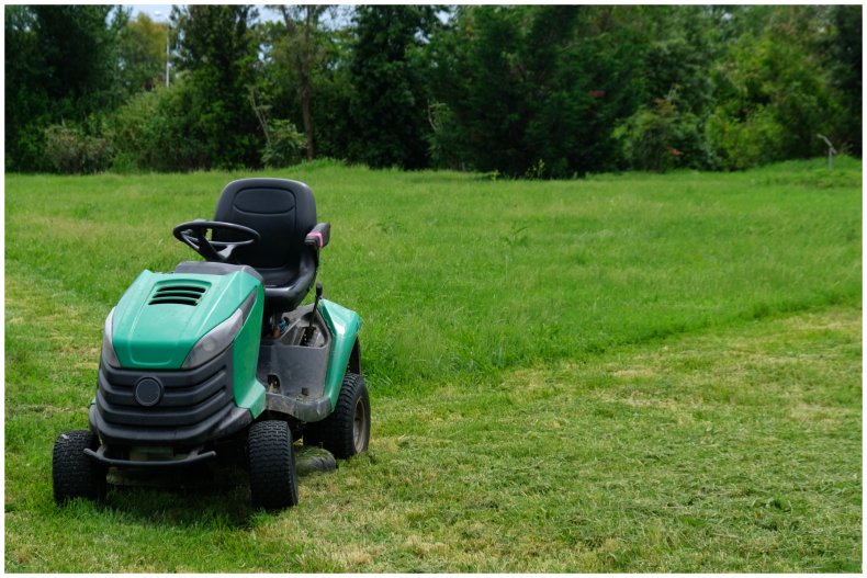 Stock image of a ride-on mower