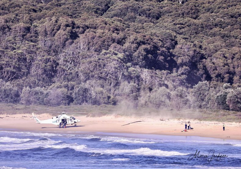 The father and son rescued in Australia.