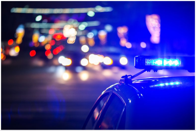 Stock image of police car
