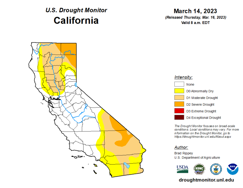 U.S. Drought Monitor march 14