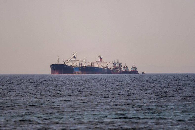 Oil tankers off the Greek coast May